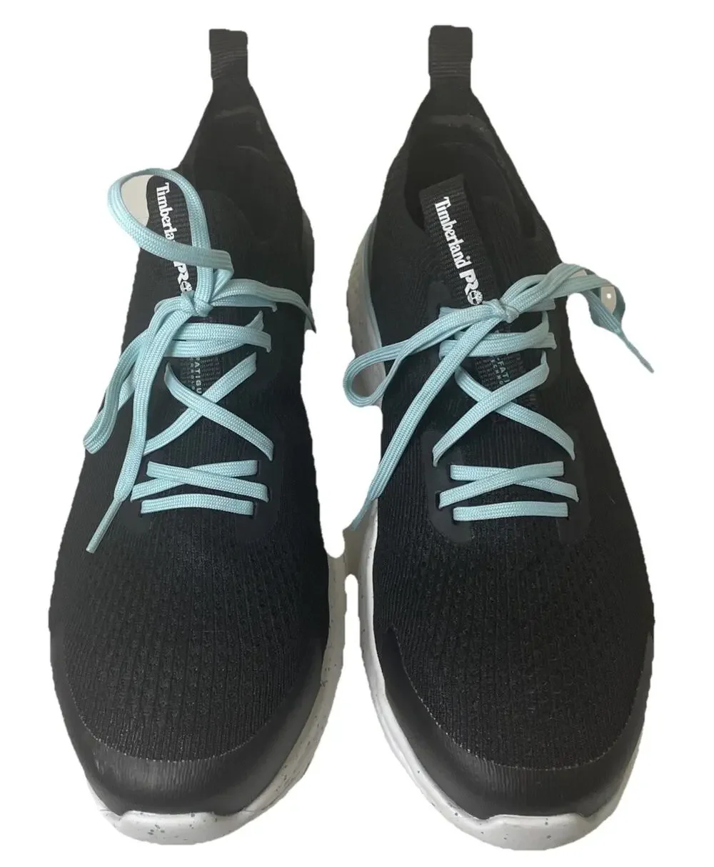 Timberland PRO Setra Womens Shoes Sz 7.5 M Black Knit Composite Toe Sneakers